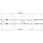 Apec Brake Cable (CAB1507) Fits: Volvo