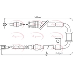 Apec Brake Cable (CAB1509) Fits: Volvo
