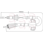 Apec Brake Cable (CAB1510) Fits: Volvo