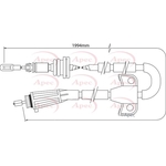 Apec Brake Cable (CAB1511) Fits: Volvo