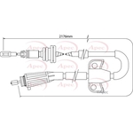 Apec Brake Cable (CAB1513) Fits: Volvo
