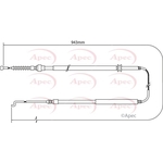 Apec Brake Cable (CAB1521) Fits: VW