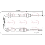Apec Brake Cable (CAB1522) Fits: VW