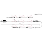 Apec Red Brake Cable (CAB1659) Fits: Vauxhall