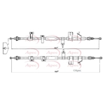 Apec Red Brake Cable (CAB1670) Fits: Ford