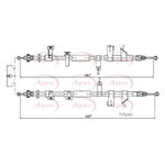 Apec Red Brake Cable (CAB1671)