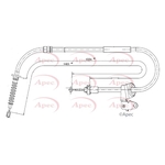 Apec Red Brake Cable (CAB1676) Fits: Mini