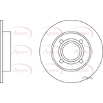 Apec Red Solid Brake Disc (DSK106) Fits: Audi