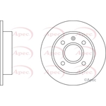 Apec Red Solid Brake Disc (DSK110) Fits: Ford