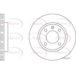 Apec Red Vented Brake Disc (DSK116)