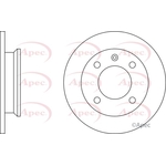 Apec Red Solid Brake Disc (DSK133) Fits: Ford