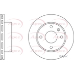 Apec Red Vented Brake Disc (DSK145) Fits: Ford