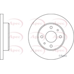 Apec Red Solid Brake Disc (DSK153)