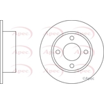 Apec Red Solid Brake Disc (DSK155) Fits: Audi