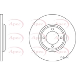 Apec Red Solid Brake Disc (DSK158)