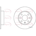 Apec Red Solid Brake Disc (DSK159)