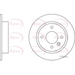 Apec Red Solid Brake Disc (DSK174) Fits: Volvo