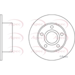 Apec Red Solid Brake Disc (DSK193)