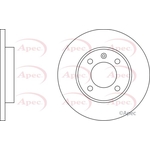 Apec Red Solid Brake Disc (DSK197)