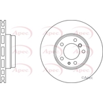 Apec Red Vented Brake Disc (DSK2006) Fits: BMW
