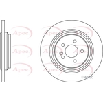 Apec Red Solid Brake Disc (DSK2020) Fits: Mercedes