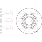Apec Red Vented Brake Disc (DSK2024) Fits: Mitsubishi