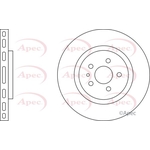Apec Red Vented Brake Disc (DSK2028) Fits: Alfa Romeo