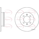 Apec Red Solid Brake Disc (DSK2036) Fits: Rover