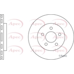 Apec Red Vented Brake Disc (DSK2037) Fits: Chrysler