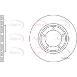Apec Red Vented Brake Disc (DSK2042) Fits: Daihatsu