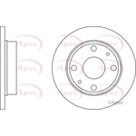 Apec Red Solid Brake Disc (DSK2047)
