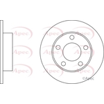 Apec Red Solid Brake Disc (DSK2052)