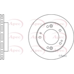 Apec Red Vented Brake Disc (DSK2054) Fits: Kia
