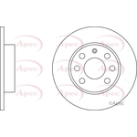 Apec Red Solid Brake Disc (DSK2056)