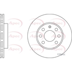 Apec Red Vented Brake Disc (DSK2059)
