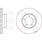 Apec Red Vented Brake Disc (DSK2061) Fits: LDV