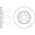 Apec Red Vented Brake Disc (DSK2068)