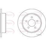 Apec Red Solid Brake Disc (DSK2069) Fits: Ford