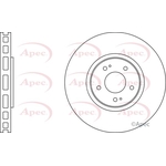 Apec Red Vented Brake Disc (DSK2076) Fits: Mitsubishi
