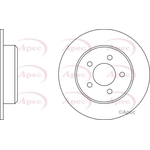 Apec Red Solid Brake Disc (DSK2079) Fits: Chrysler