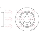 Apec Red Solid Brake Disc (DSK2085) Fits: Kia
