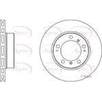 Apec Red Vented Brake Disc (DSK2090) Fits: Porsche