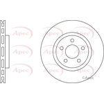 Apec Red Vented Brake Disc (DSK2096) Fits: Chrysler
