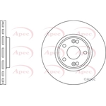 Apec Red Vented Brake Disc (DSK2102) Fits: Renault