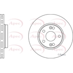 Apec Red Vented Brake Disc (DSK2105) Fits: Renault