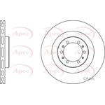 Apec Red Vented Brake Disc (DSK2109) Fits: Mitsubishi