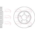 Apec Red Vented Brake Disc (DSK2118) Fits: Chrysler