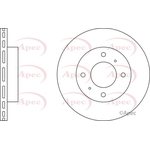 Apec Red Vented Brake Disc (DSK2125) Fits: Hyundai