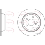 Apec Red Solid Brake Disc (DSK2135) Fits: Mercedes