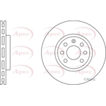Apec Red Vented Brake Disc (DSK2188)